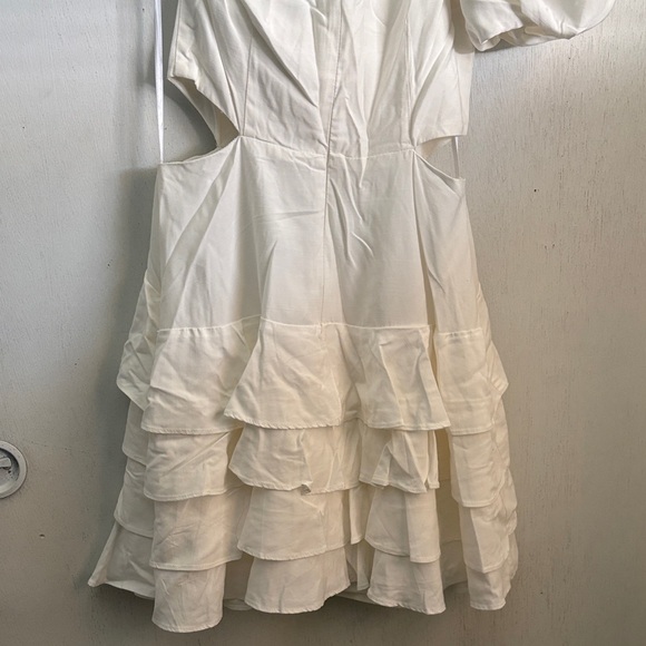 DO+BE White One-Shoulder Ruffle Mini Dress - Picture 6 of 6